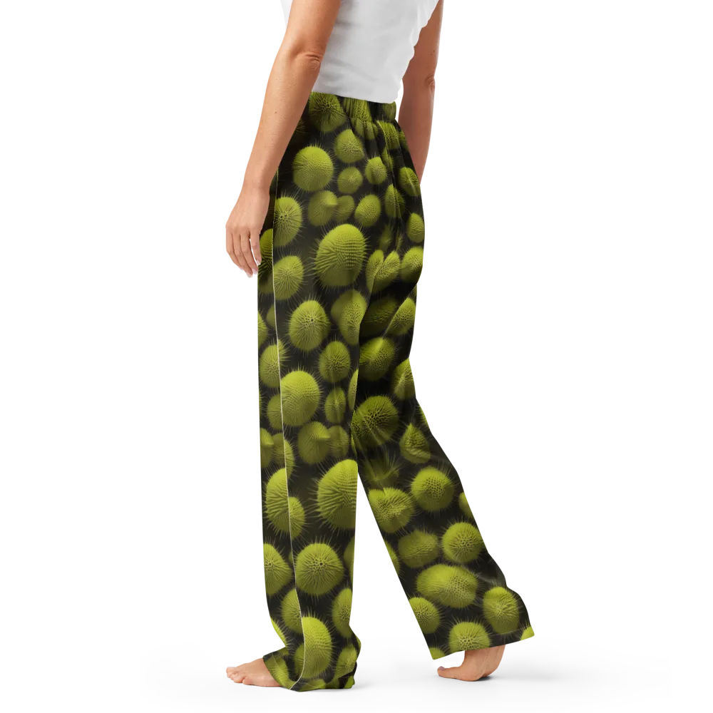 Lime Thorn on Women's Pajama Pants — Left