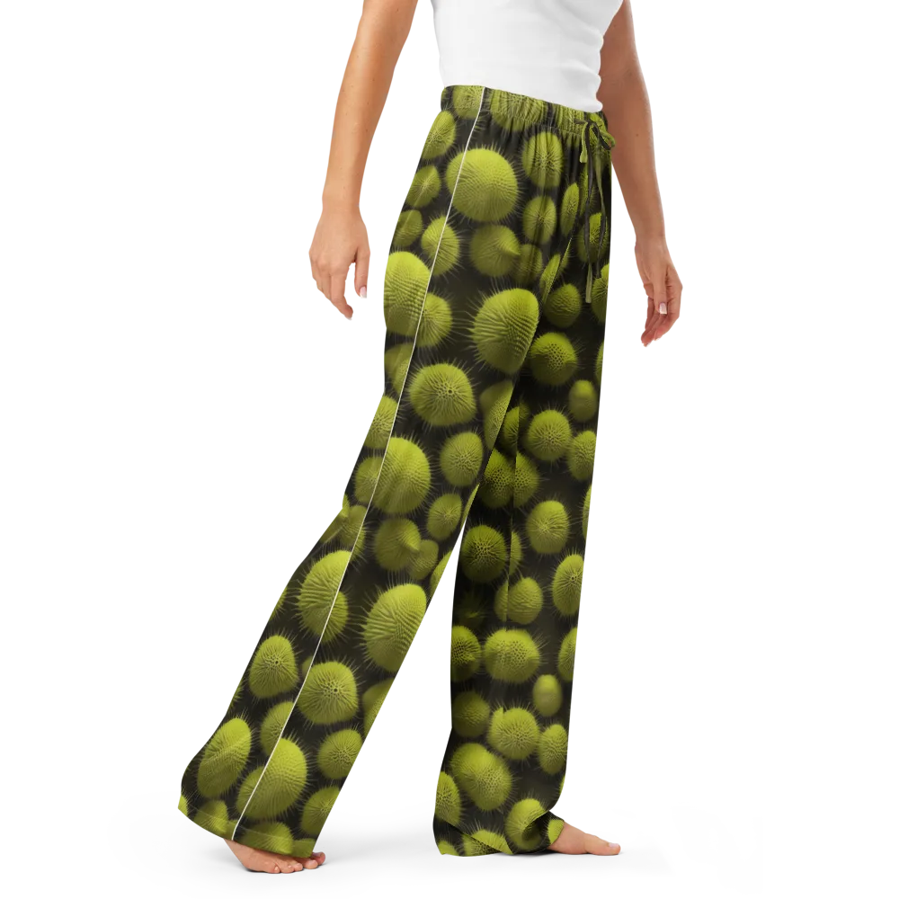 Lime Thorn on Women's Pajama Pants — Right Front