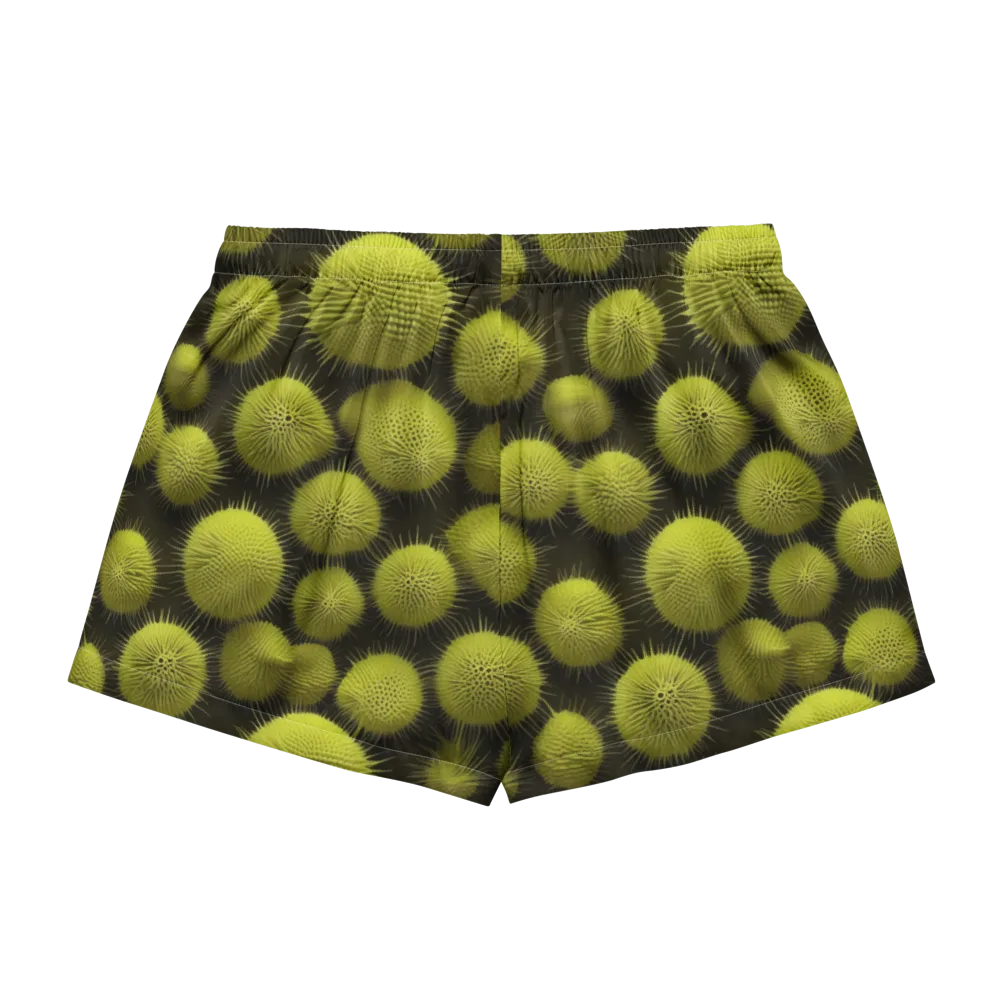 Lime Thorn on Women's Pajama Shorts — Back