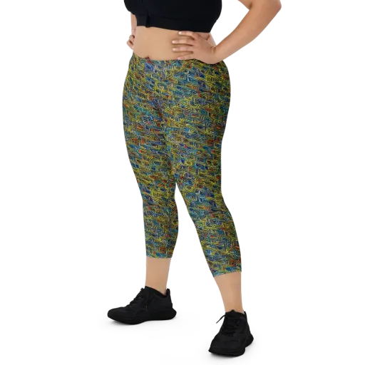 Static Safari on a Capri Leggings