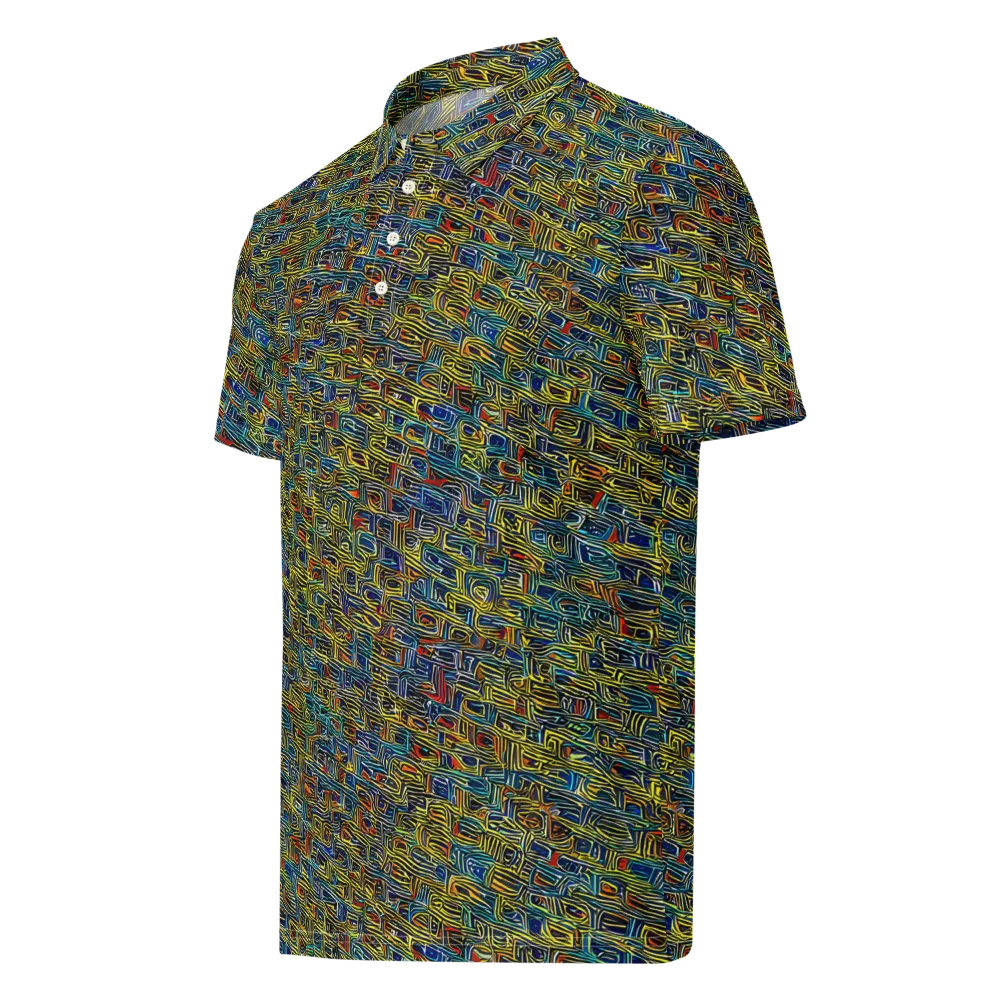 Static Safari on Men's Slim Fit Polo Shirt — Left Front