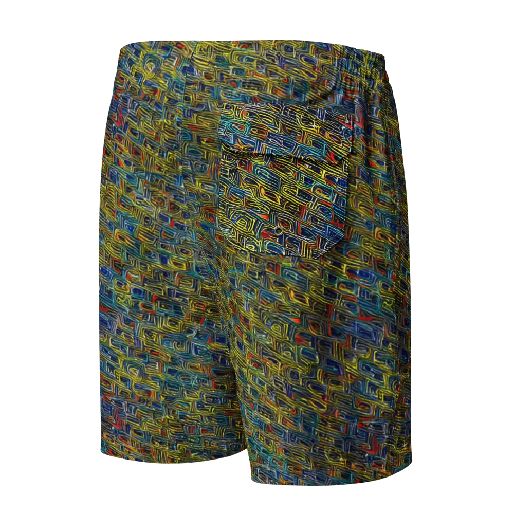 Static Safari on Men's Board Shorts — Back