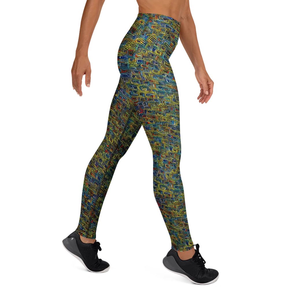 Static Safari on Yoga Leggings — Right