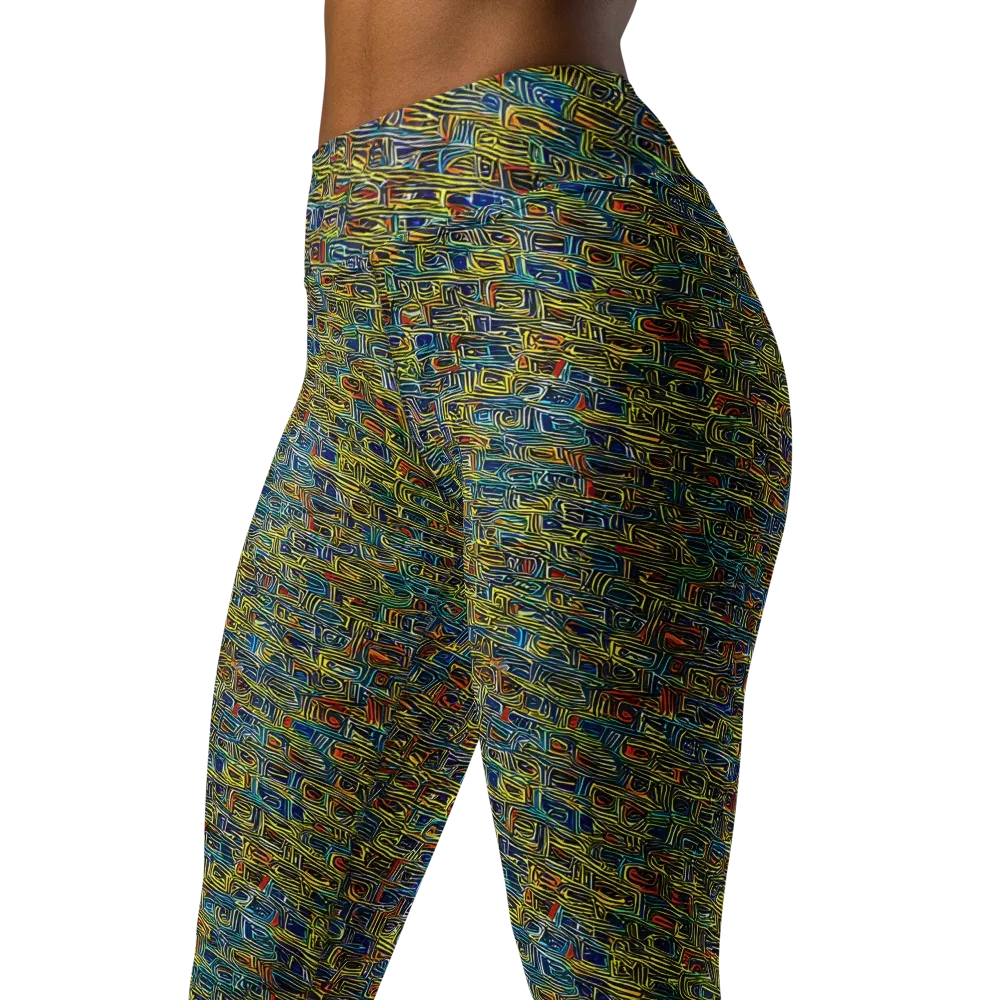 Static Safari on Yoga Leggings — Left Front