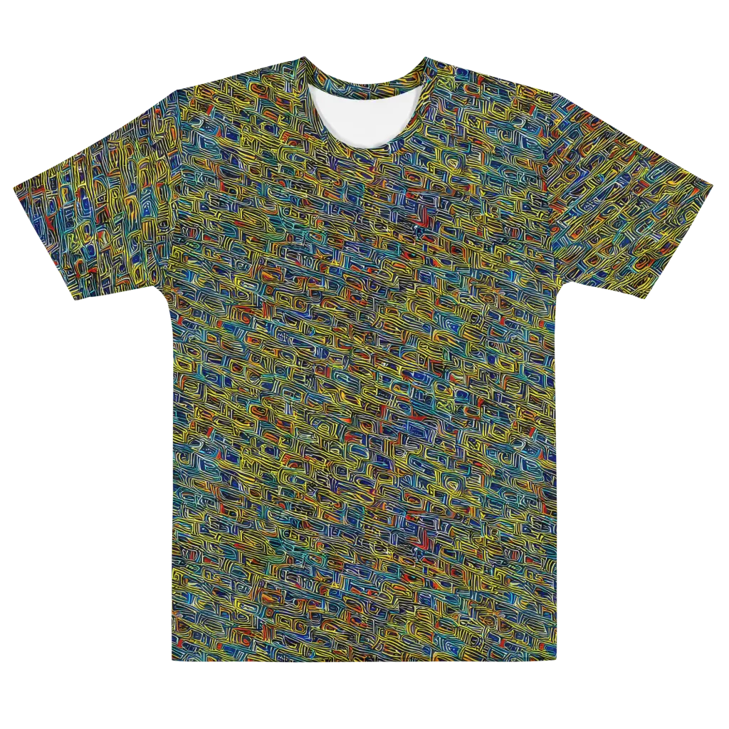 Static Safari on Men's Cotton Crew Neck T-Shirt — Front