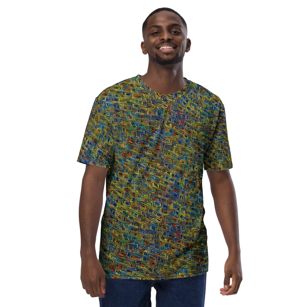 Static Safari on Men's Crew Neck T-Shirt — Front