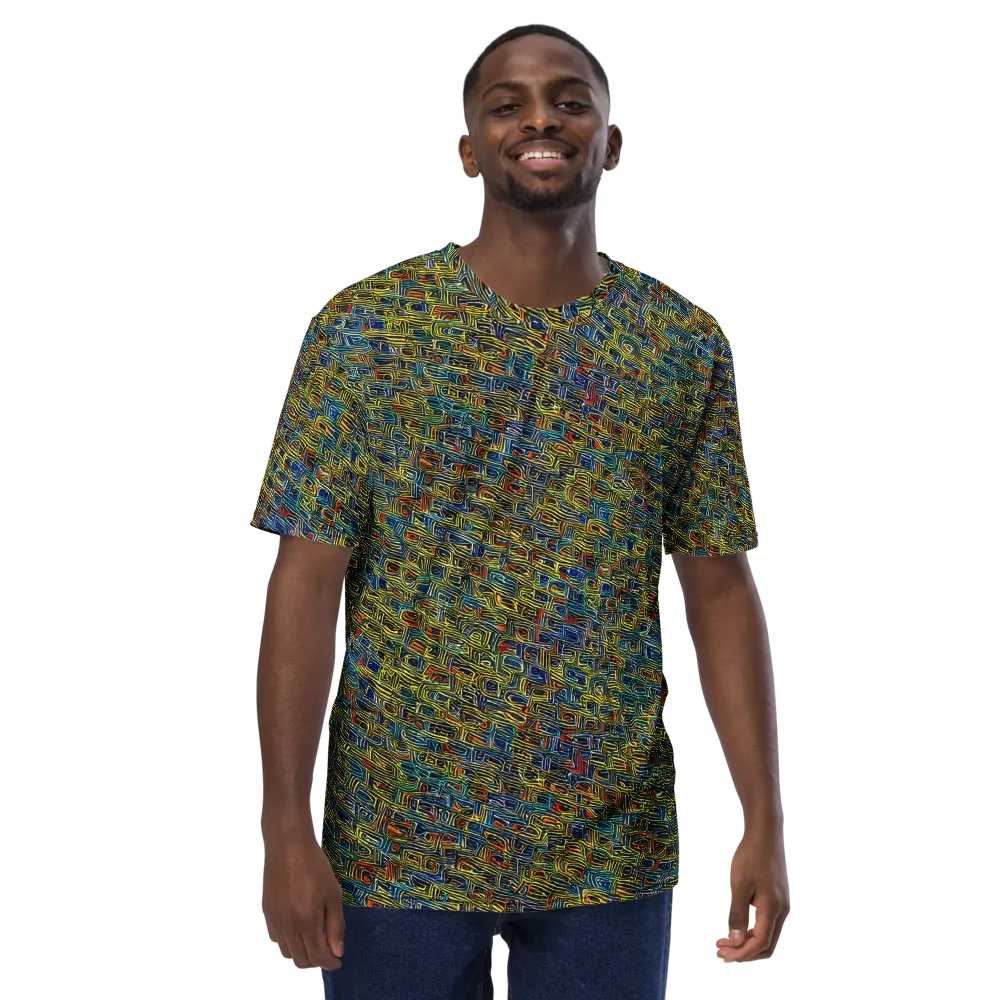 Static Safari on Men's Crew Neck T-Shirt — Front