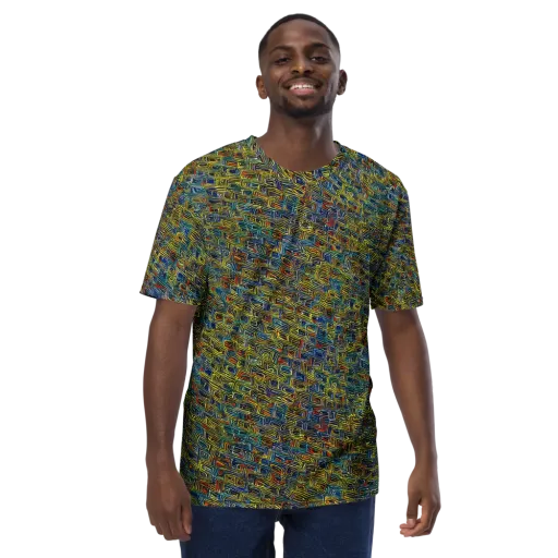Static Safari on a Men's Crew Neck T-Shirt