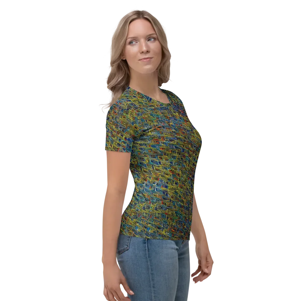 Static Safari on Women's Crew Neck T-Shirt — Right