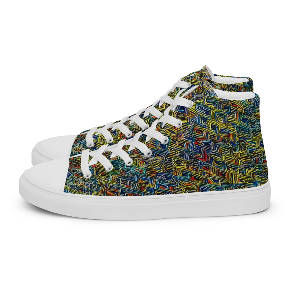 Static Safari on Women's High Top Canvas Shoes — Left