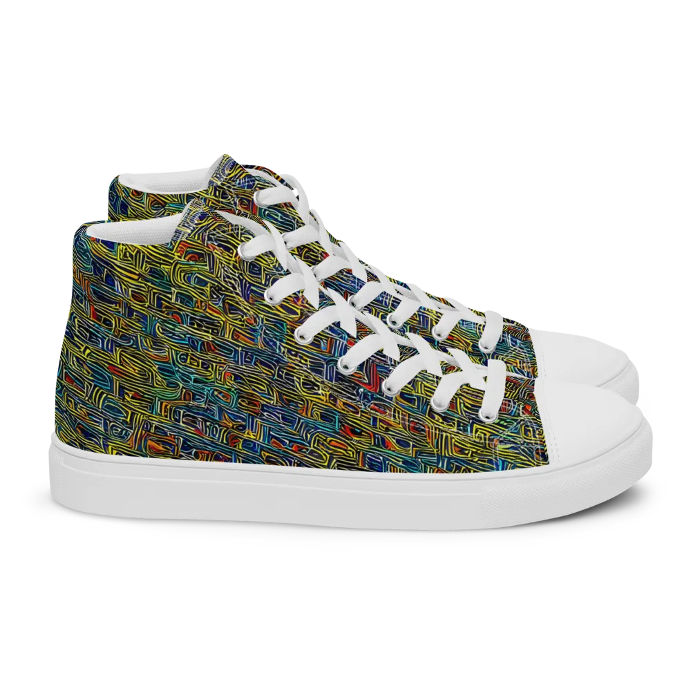 Static Safari on Women's High Top Canvas Shoes — Right
