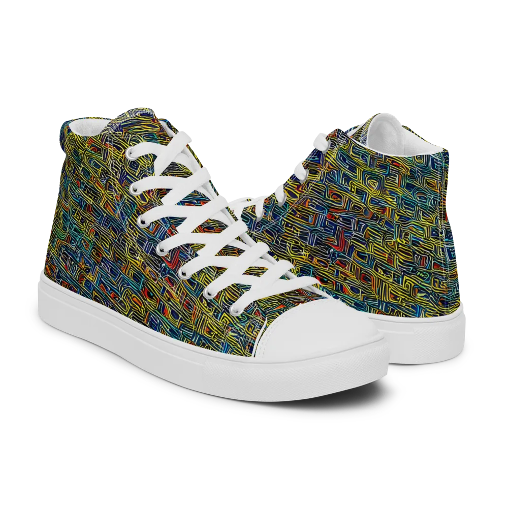 Static Safari on Women's High Top Canvas Shoes — Right