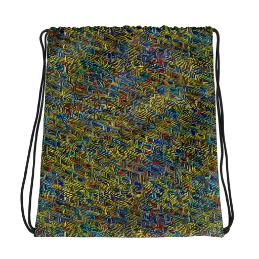 Static Safari on a Drawstring Bag
