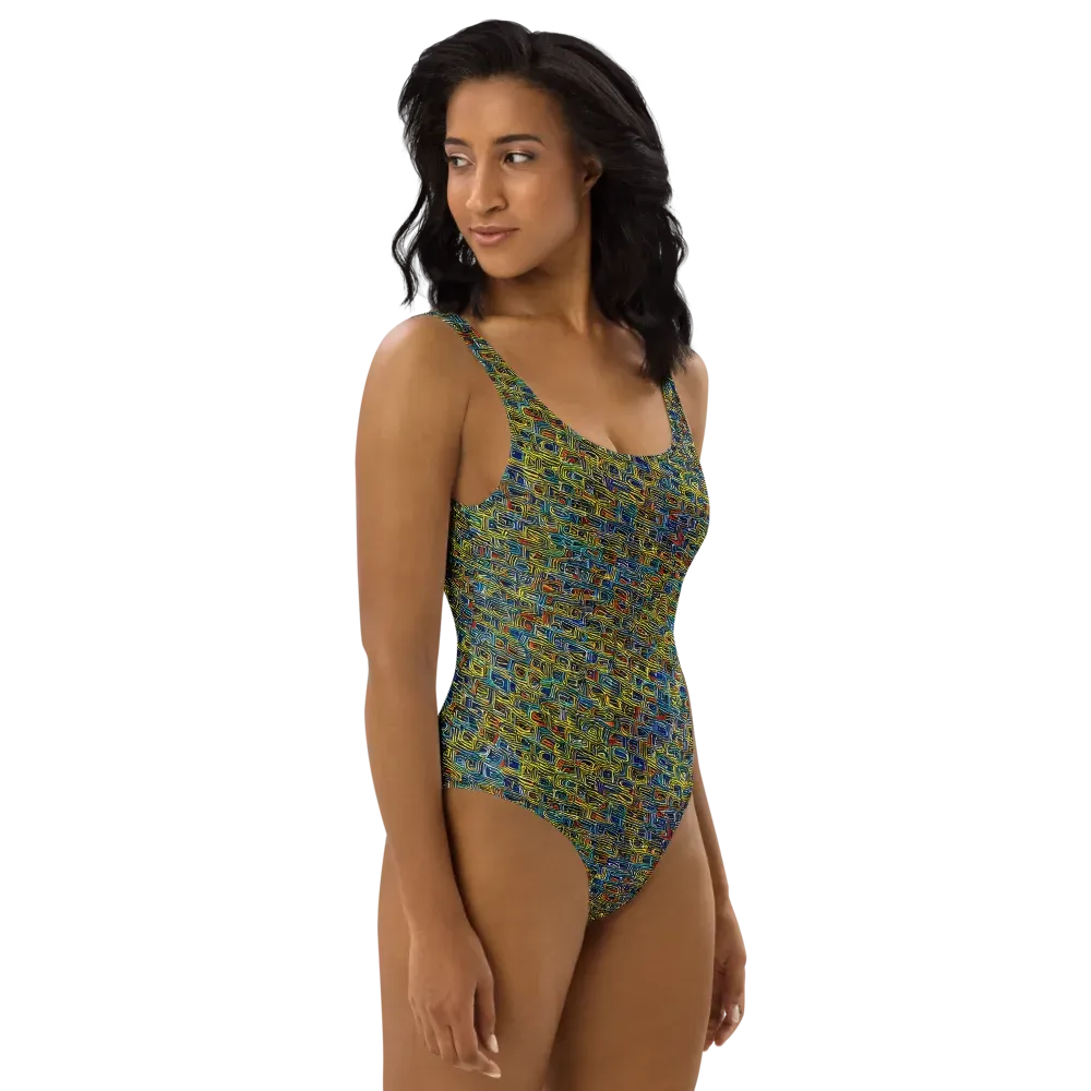 Static Safari on One-Piece Swimsuit — Right