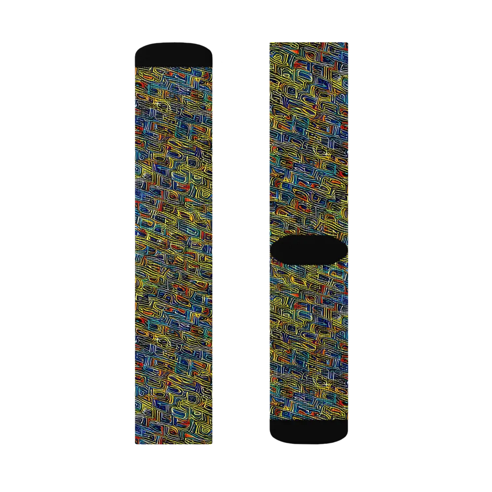 Static Safari on Socks — Left Sock