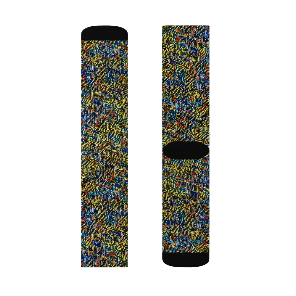 Static Safari on Socks — Right Sock