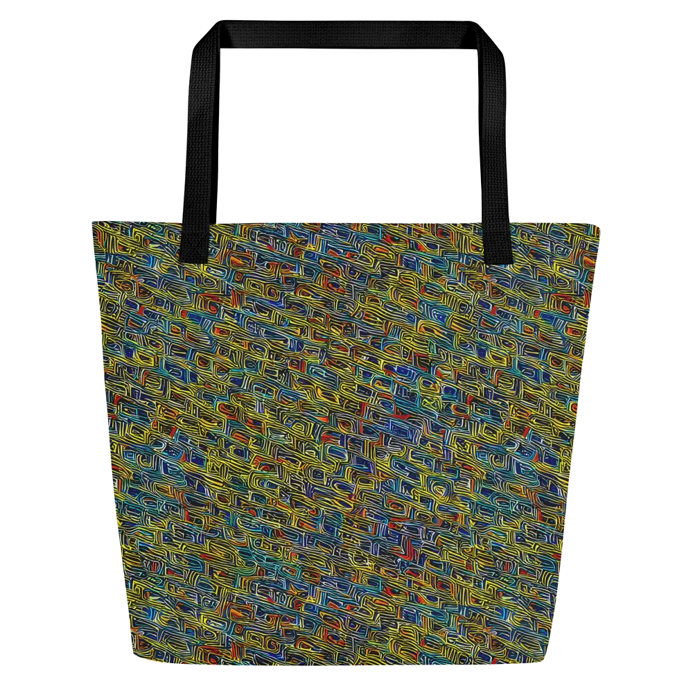 Static Safari on Large Tote Bag W/ Pocket — Front