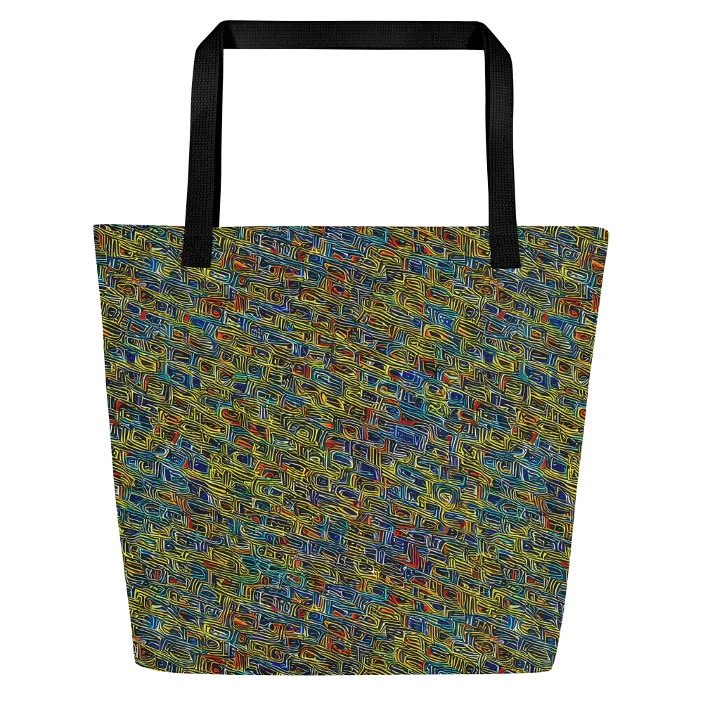 Static Safari on Large Tote Bag W/ Pocket — Front