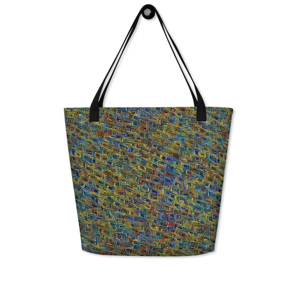 Static Safari on Large Tote Bag W/ Pocket — Front