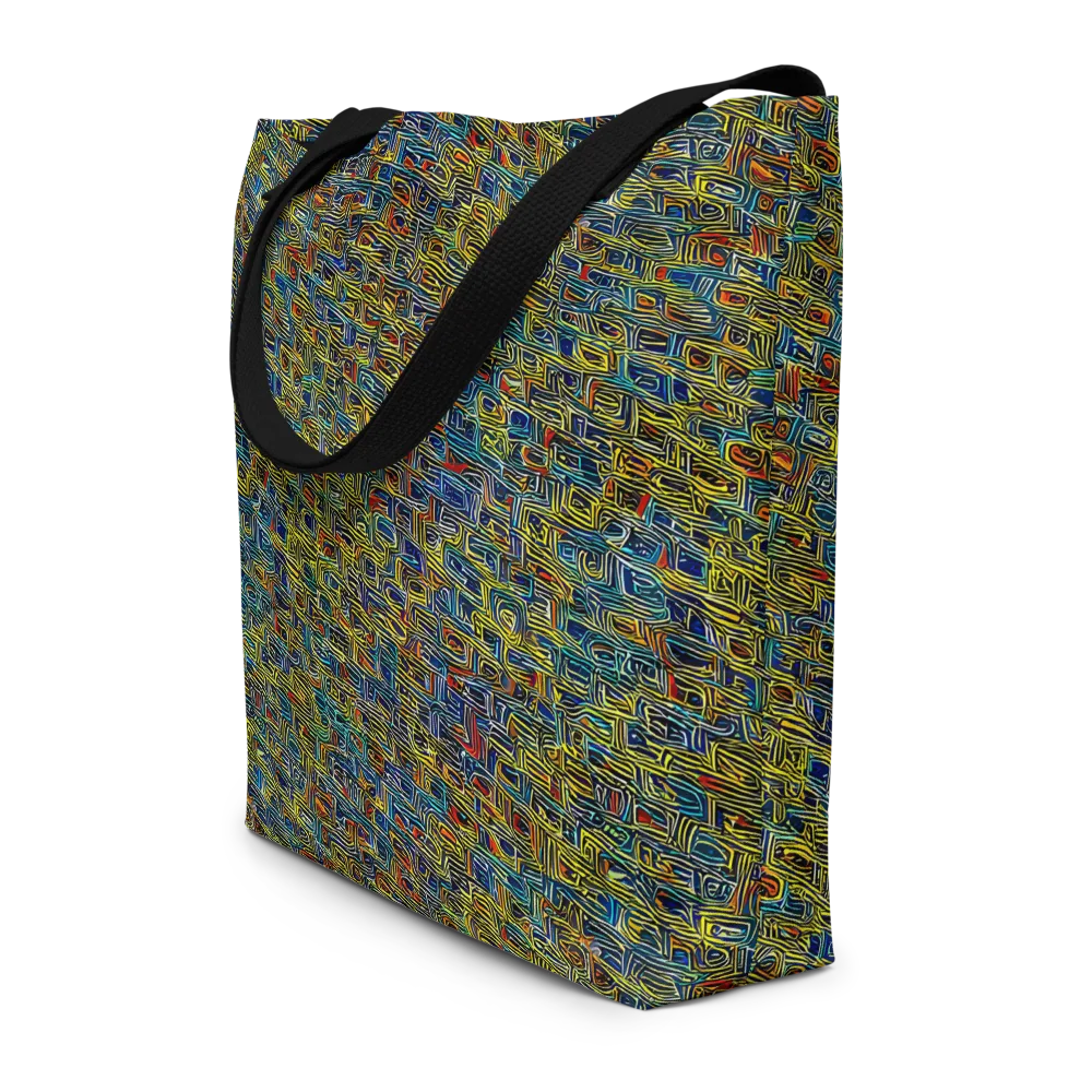 Static Safari on Large Tote Bag W/ Pocket — Front