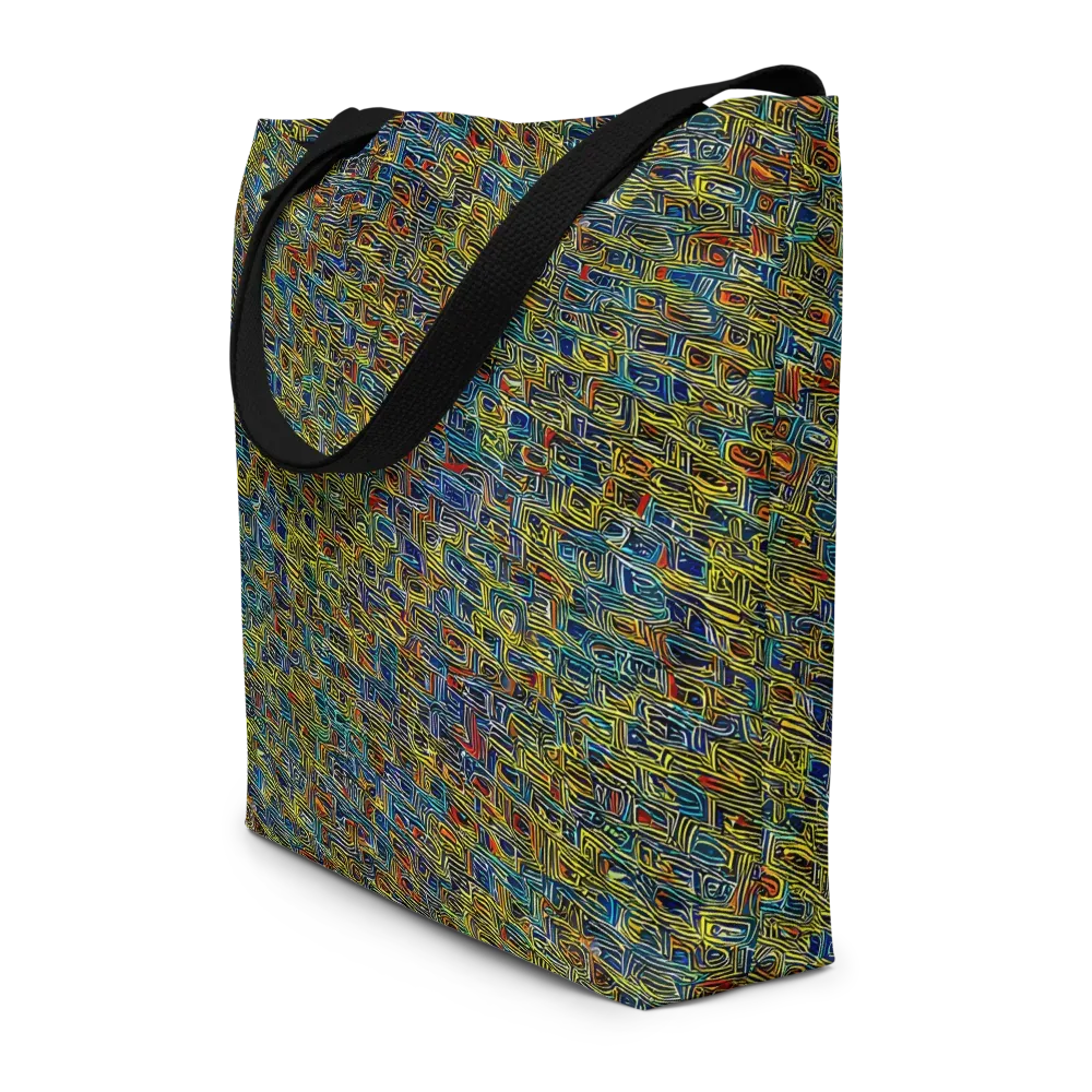 Static Safari on Large Tote Bag W/ Pocket — Front