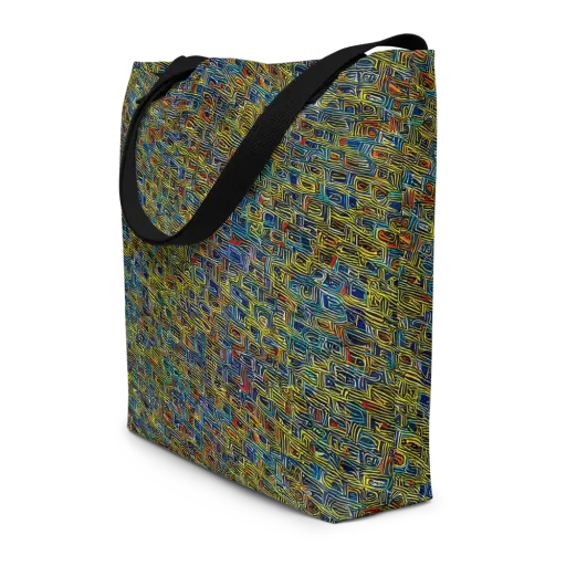 Static Safari on a Large Tote Bag W/ Pocket