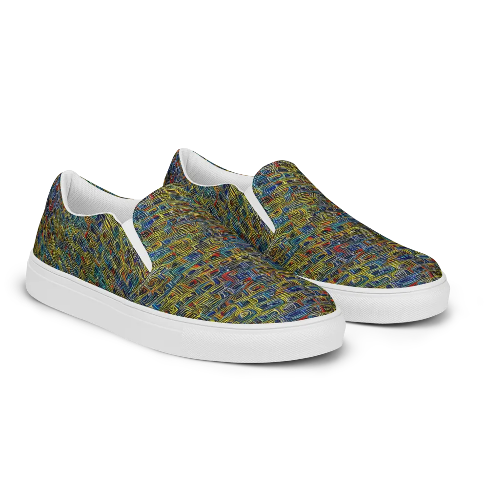 Static Safari on Women's Slip-On Canvas Shoes — Right Front