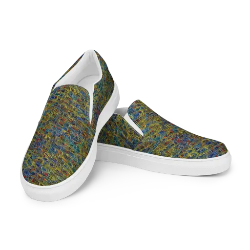 Static Safari on a Women's Slip-On Canvas Shoes