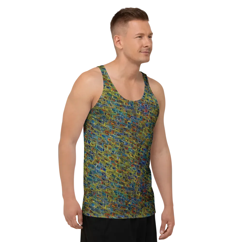 Static Safari on Men's Tank Top — Right Front