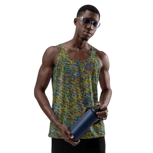 Static Safari on a Men's Tank Top