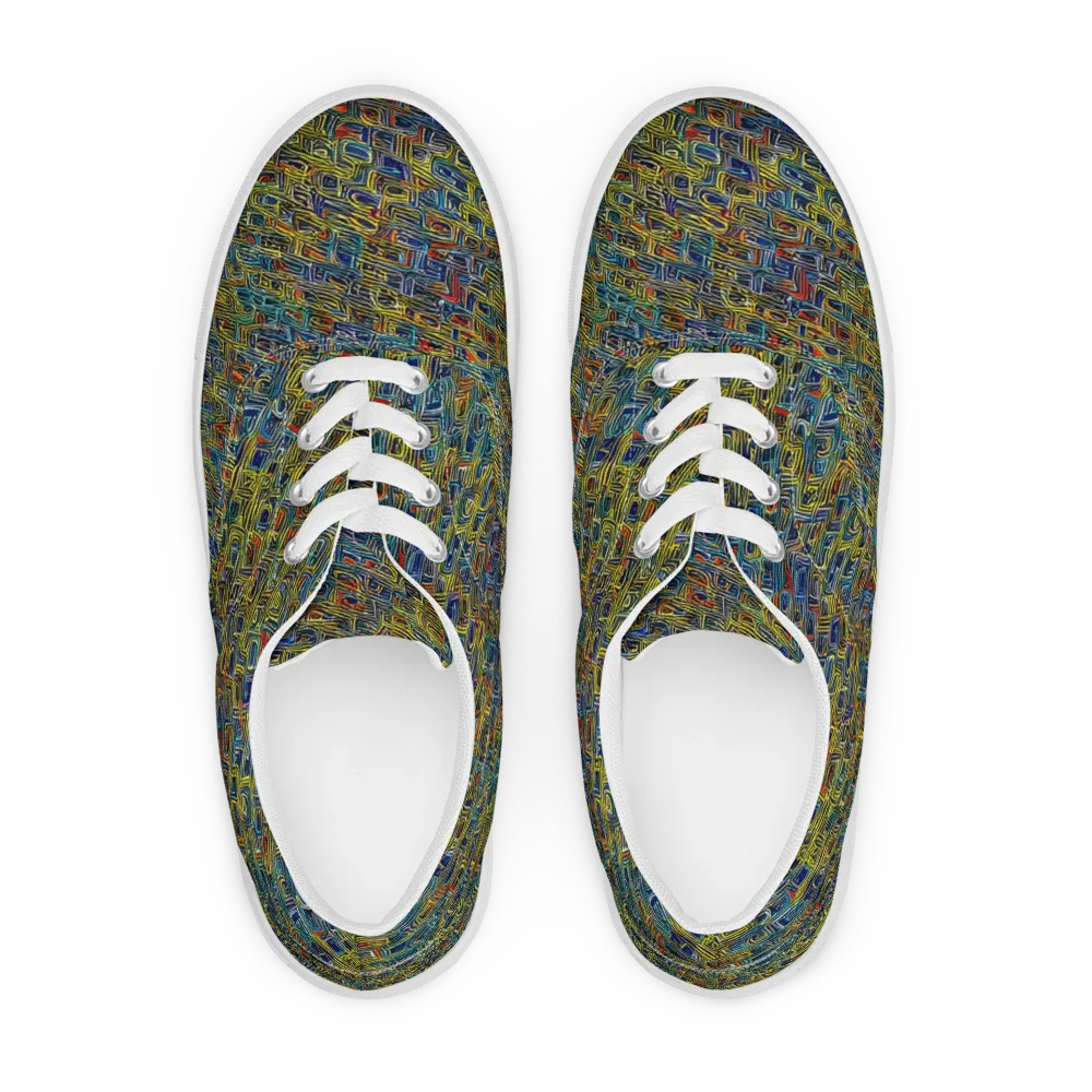 Static Safari on Men's Lace-Up Canvas Shoes — Front