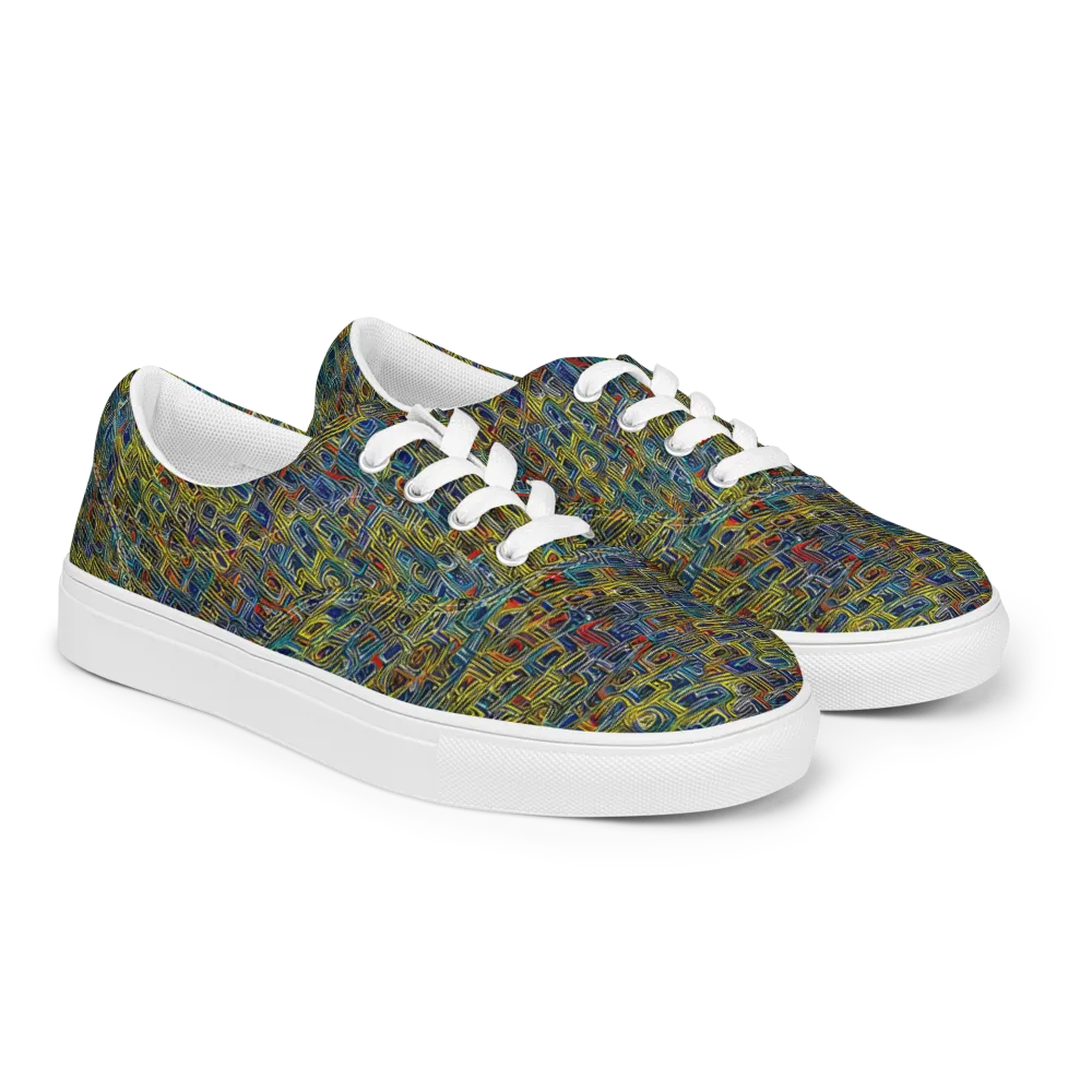 Static Safari on Men's Lace-Up Canvas Shoes — Right Front