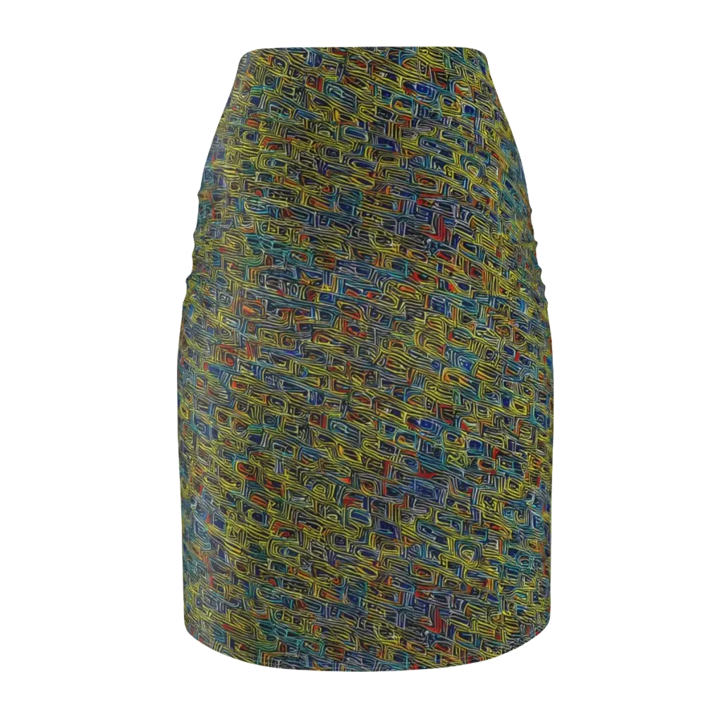 Static Safari on Pencil Skirt — Back