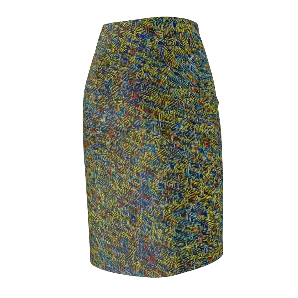 Static Safari on Pencil Skirt — Back Side