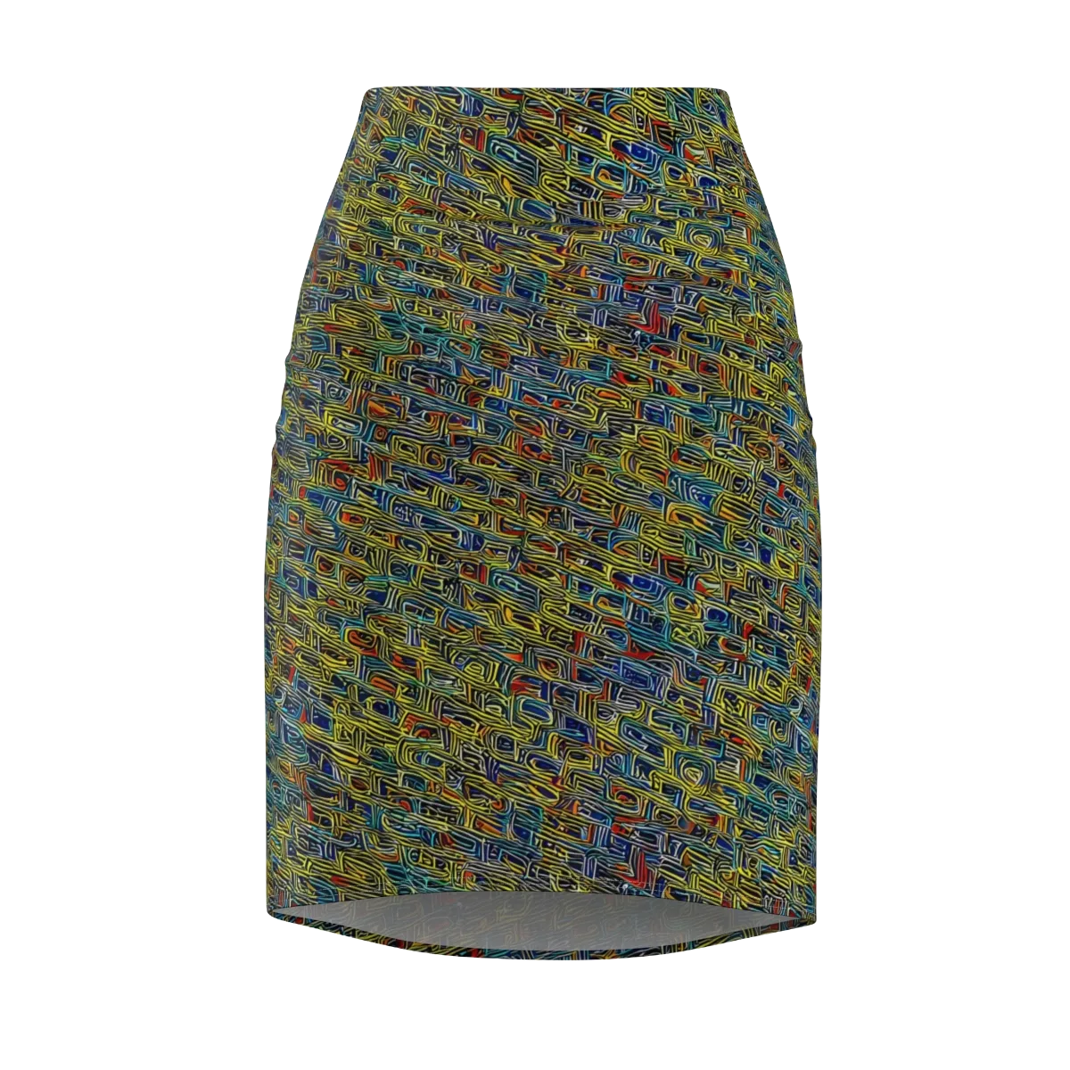 Static Safari on Pencil Skirt — Front