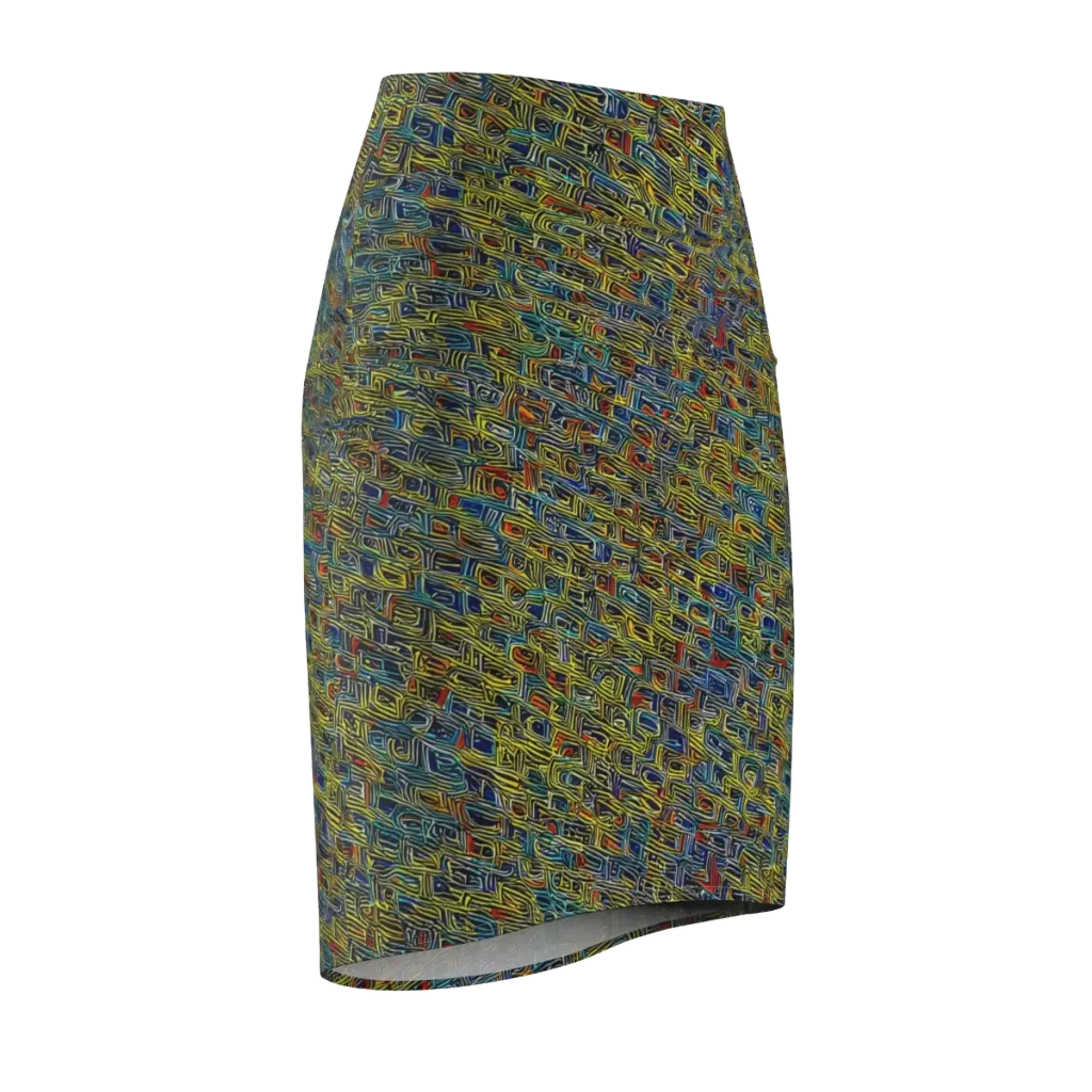 Static Safari on Pencil Skirt — Front Side