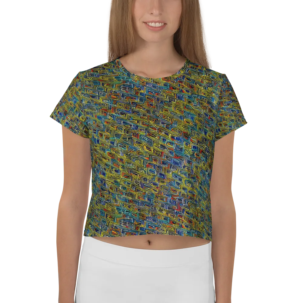 Static Safari on Crop Tee — Front