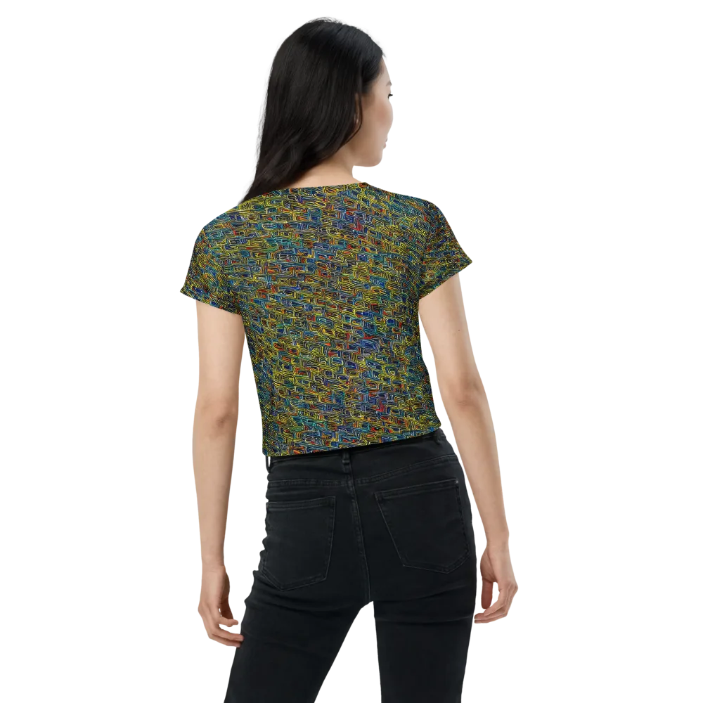Static Safari on Crop Tee — Back