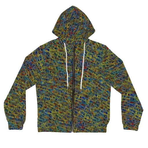 Static Safari on a Women's Full-Zip Hoodie
