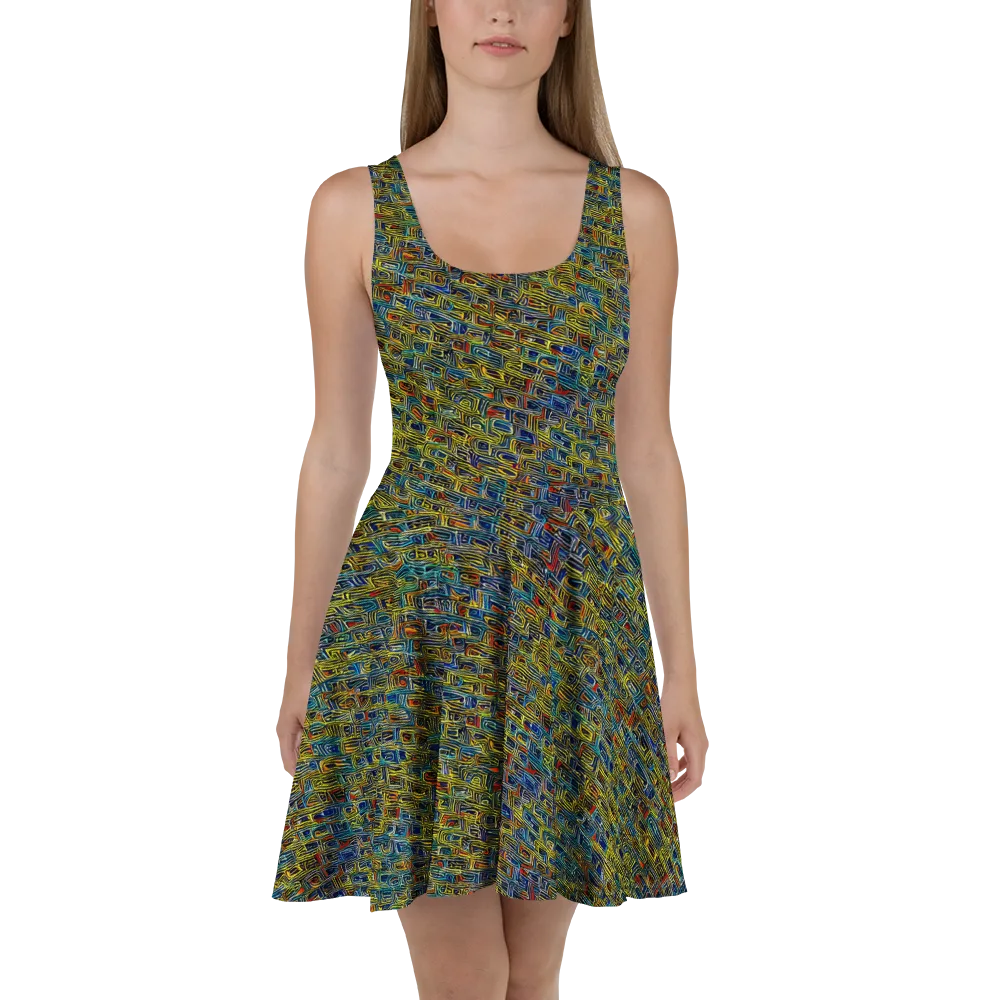 Static Safari on Skater Dress — Front