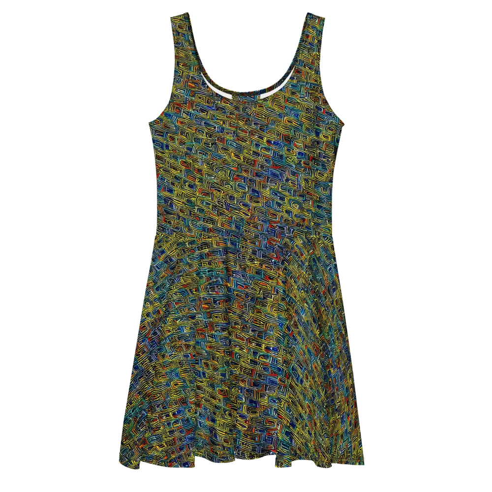 Static Safari on Skater Dress — Front