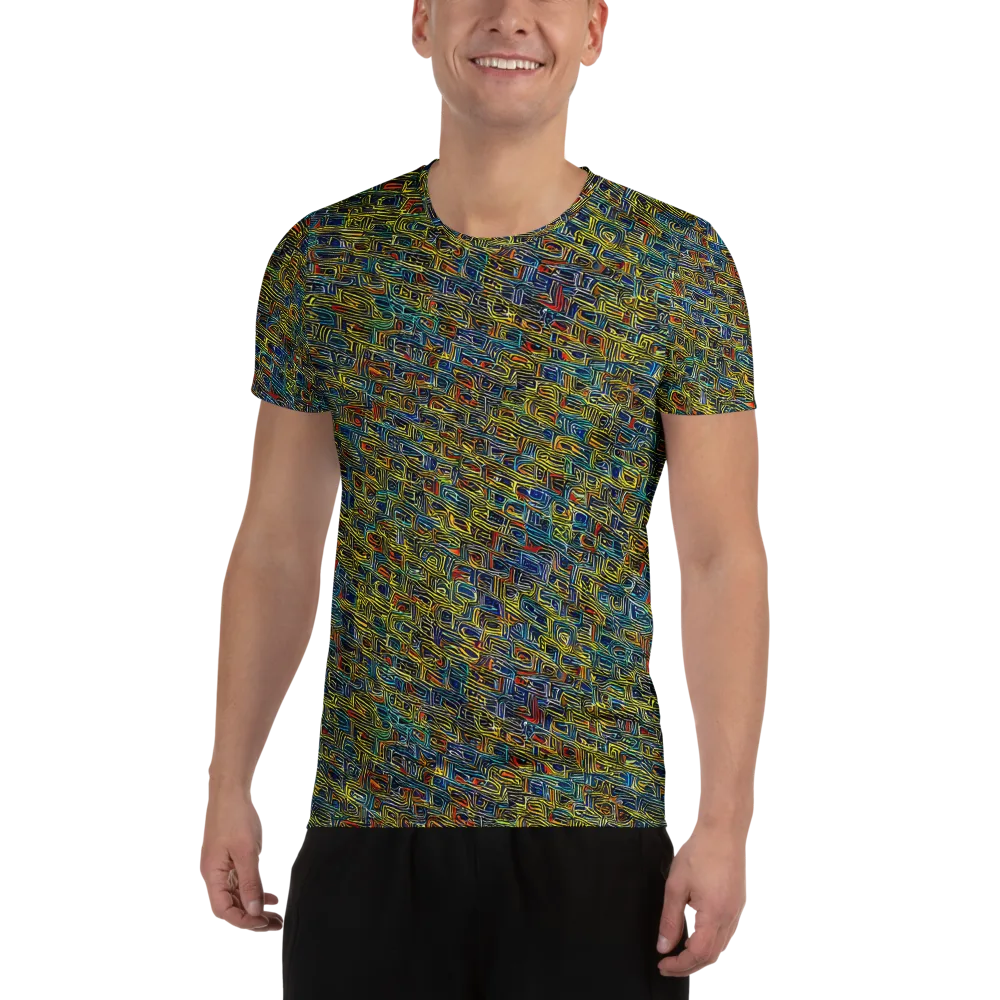 Static Safari on Men's Athletic T-Shirt — Front