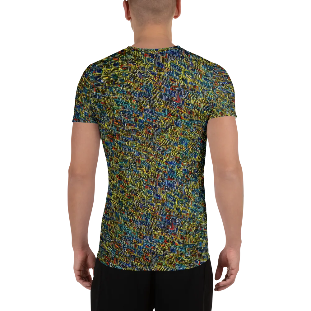 Static Safari on Men's Athletic T-Shirt — Back