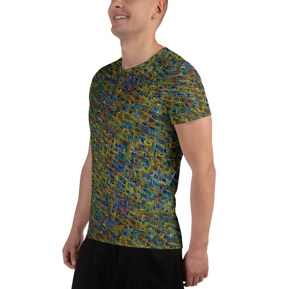 Static Safari on Men's Athletic T-Shirt — Left