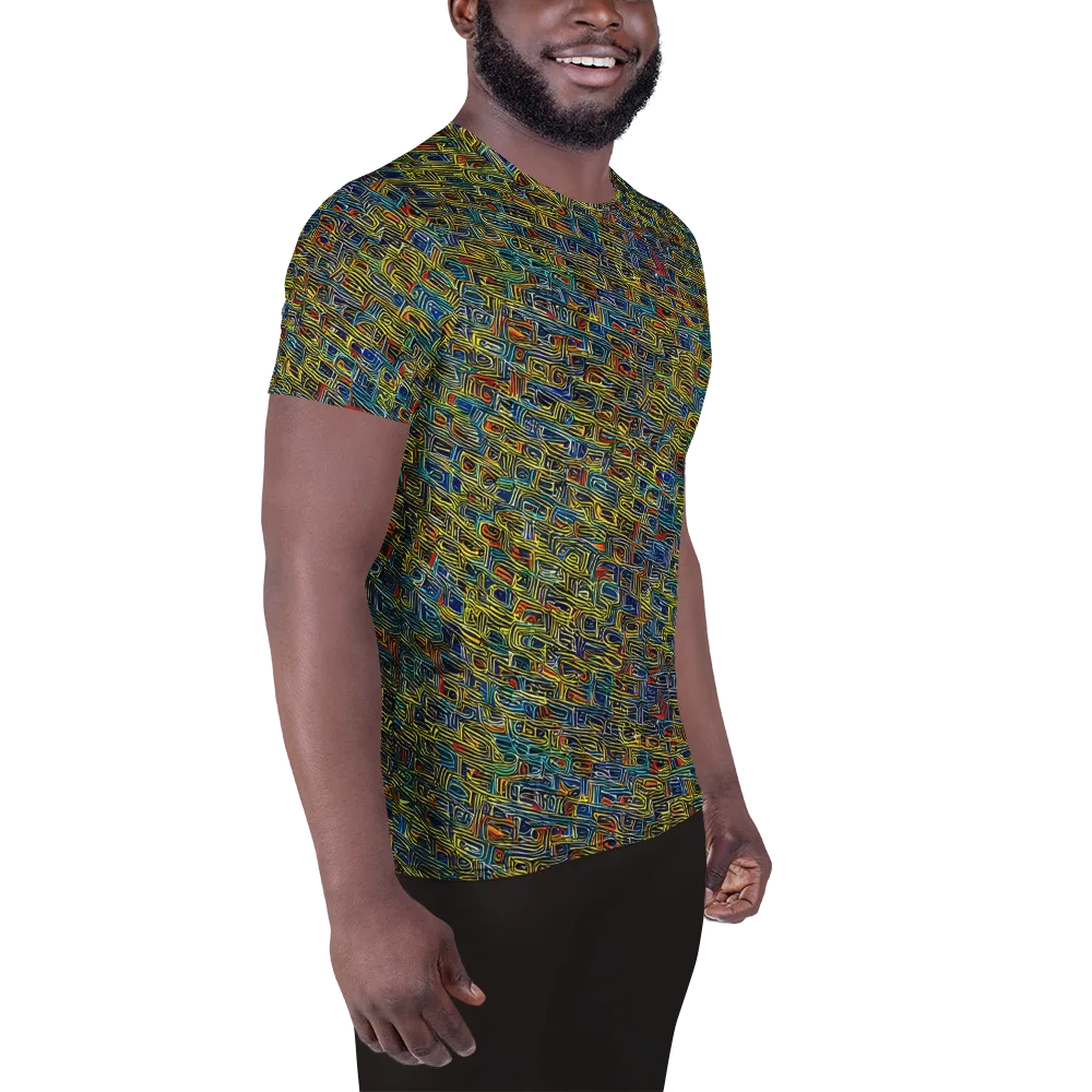 Static Safari on Men's Athletic T-Shirt — Right