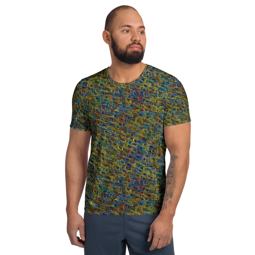 Static Safari on Men's Athletic T-Shirt — Front