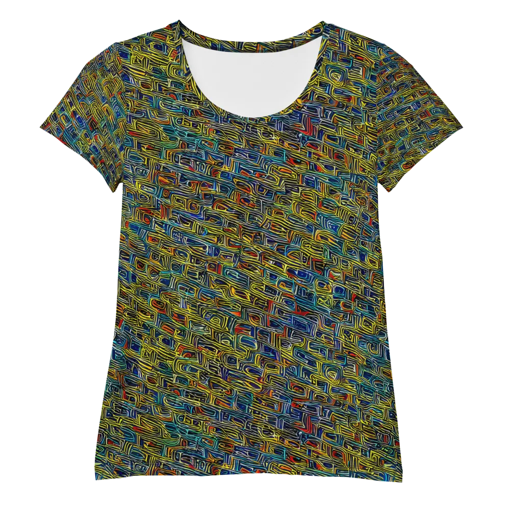 Static Safari on Women's Athletic T-Shirt — Front