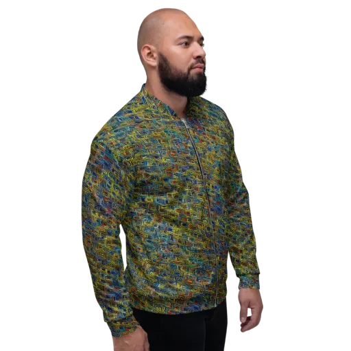 Static Safari on a Bomber Jacket