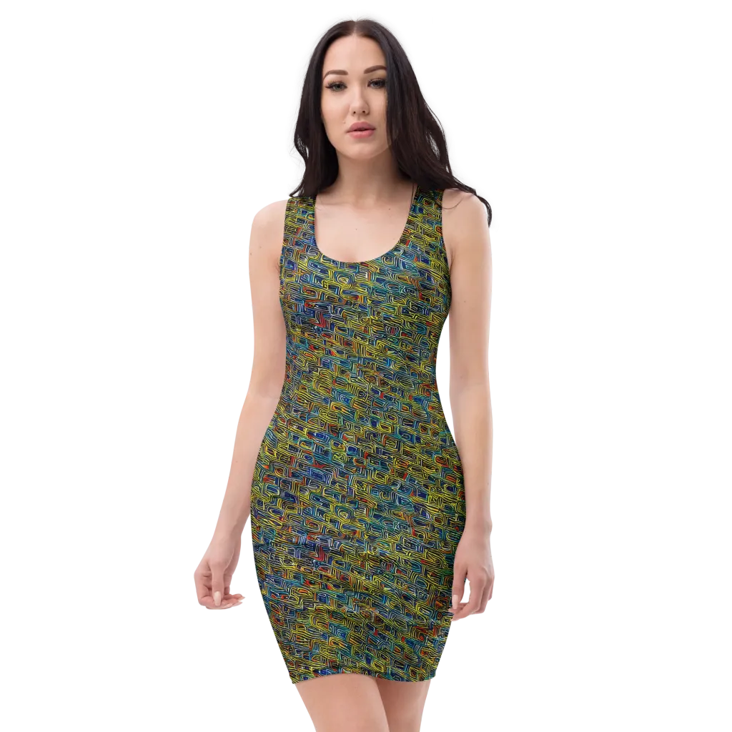 Static Safari on Bodycon Dress — Front