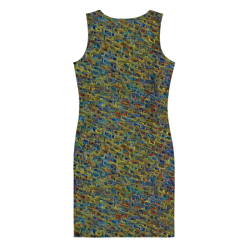 Static Safari on Bodycon Dress — Back